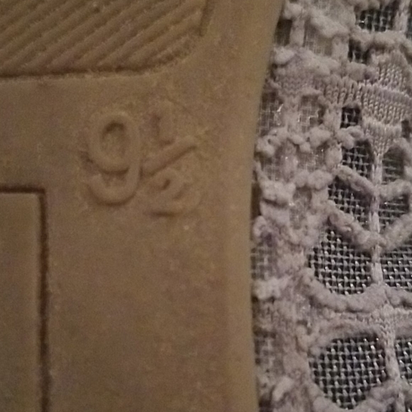 Slip on flats, gray lace, reinforced toe - Picture 3 of 5